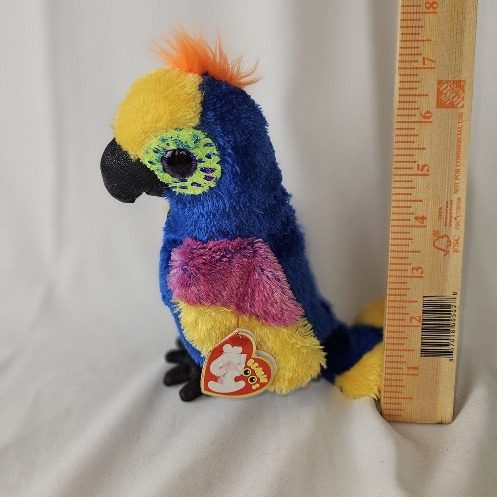 TY Wynnie Parrot Bird Macaw 7" with‎ Tags Beanie Boos Collection